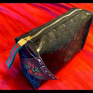 Authentic Gucci Makeup Bag, Gucci Clutch, Gucci Travel Bag, Gucci Accessory Bag